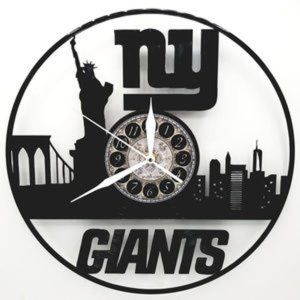 New YORK GIANTS vinyl record wall clock
